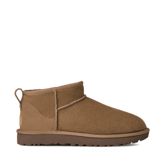 Classic Ultra Mini Suede Γυναικεία Μποτάκια με Γούνα Rocky Oak