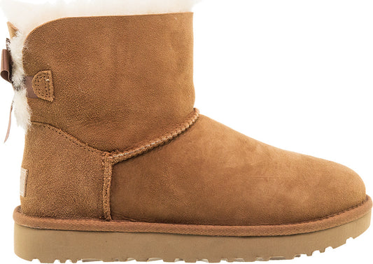 Bailey Bow Mini II Suede Γυναικεία Μποτάκια με Γούνα Chestnut
