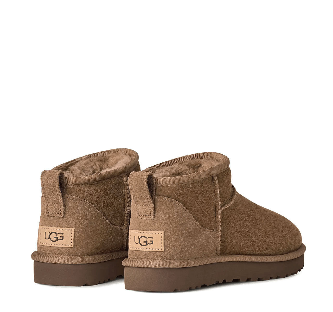 Classic Ultra Mini Suede Γυναικεία Μποτάκια με Γούνα Rocky Oak