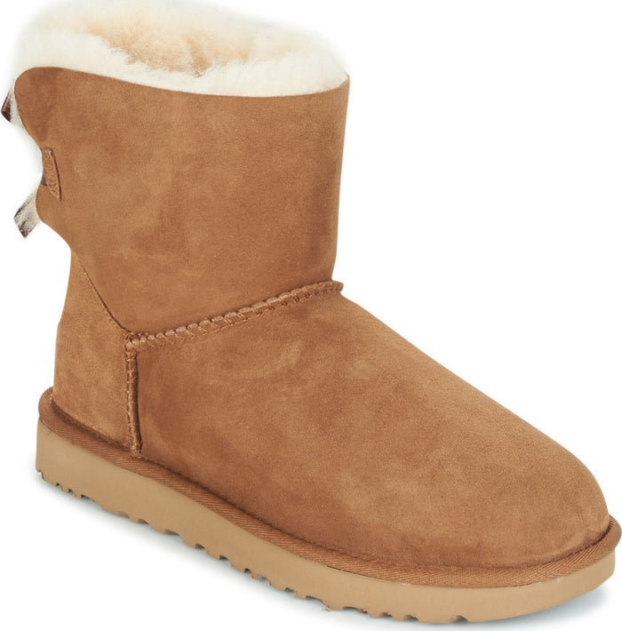 Bailey Bow Mini II Suede Γυναικεία Μποτάκια με Γούνα Chestnut