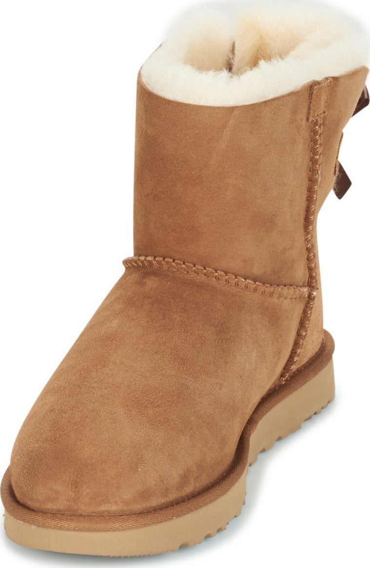 Bailey Bow Mini II Suede Γυναικεία Μποτάκια με Γούνα Chestnut