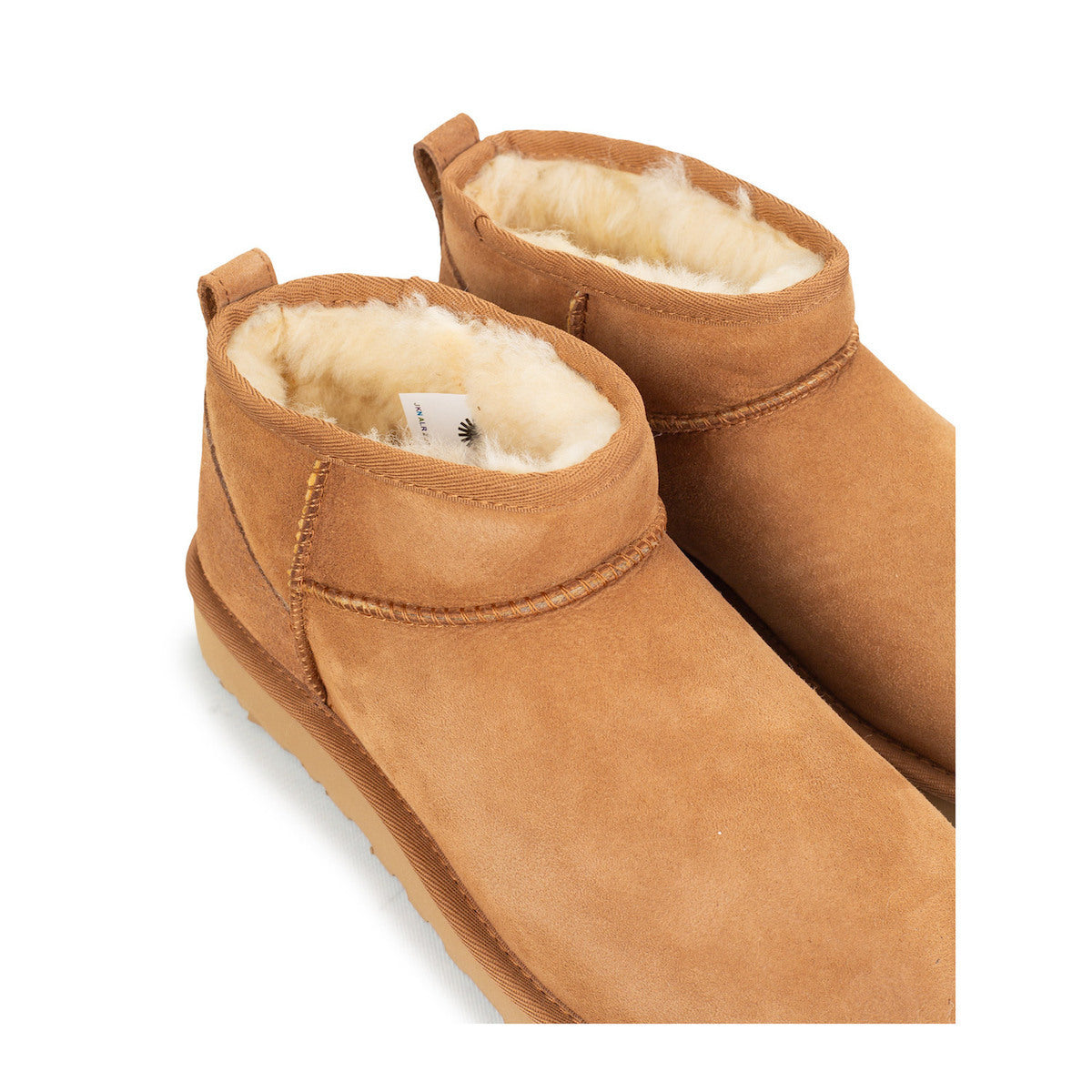 Classic Ultra Mini Suede Γυναικεία Μποτάκια με Γούνα Chestnut