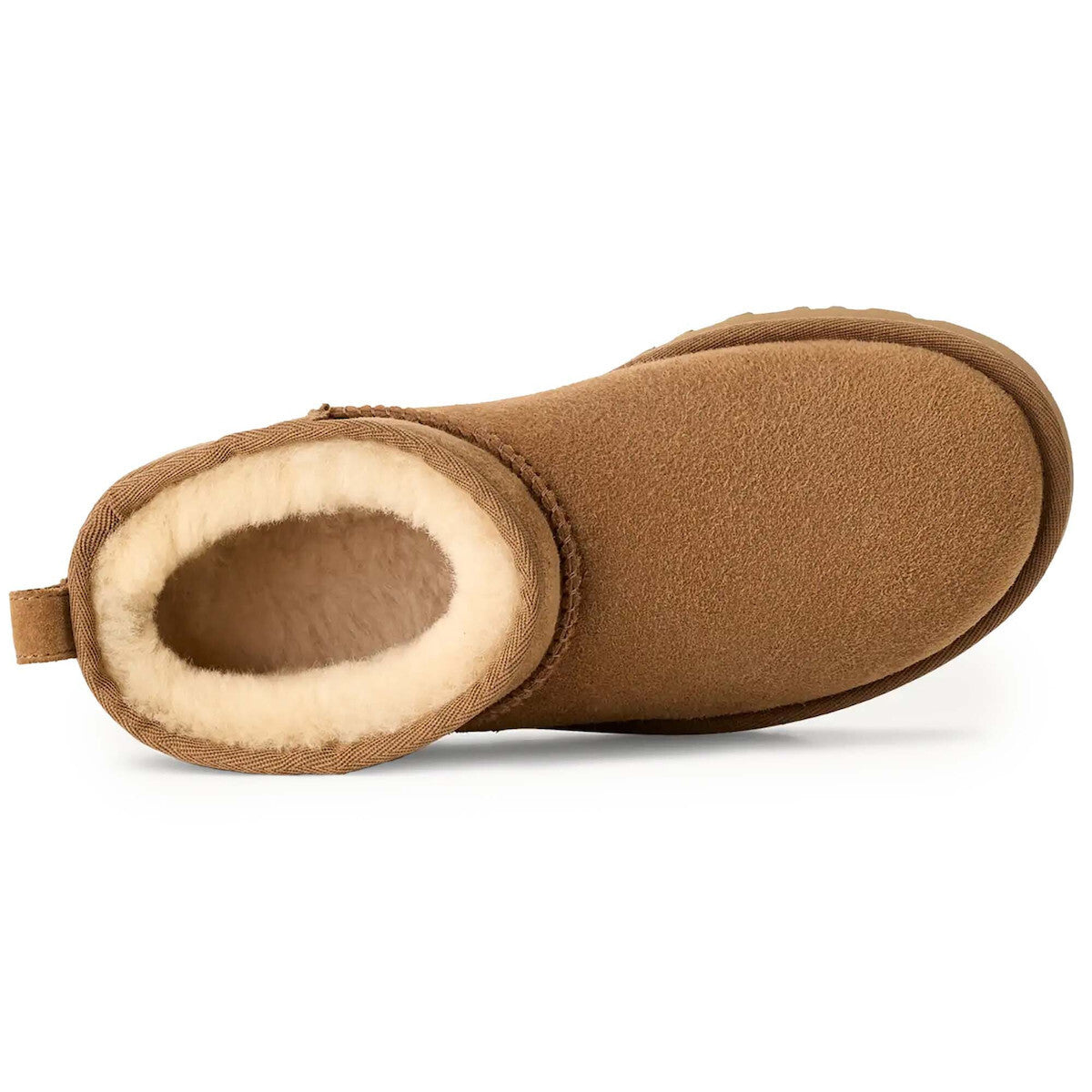 Classic Ultra Mini Suede Γυναικεία Μποτάκια με Γούνα Chestnut